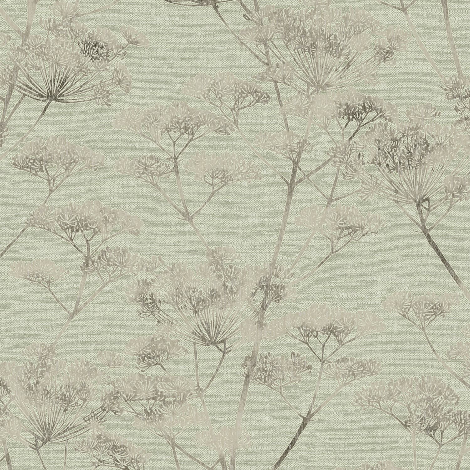 Serene Seedhead Wallpaper - Sage - Boutique Luxury