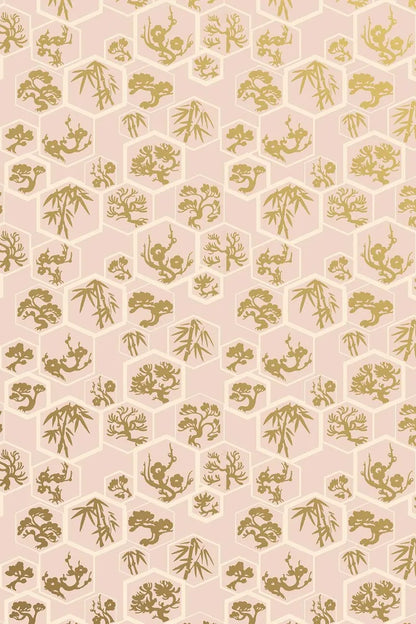 Shouchikubai Wallpaper - Pink - 4507
