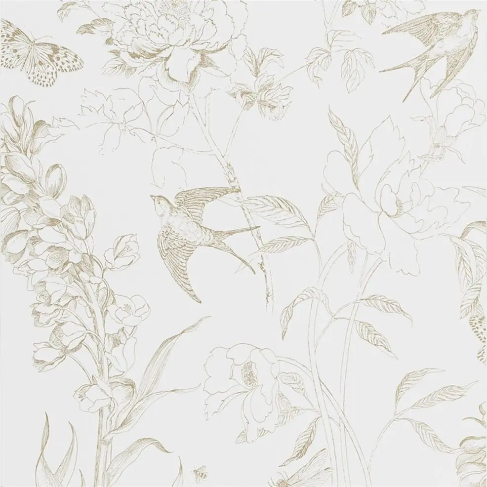 Sibylla Garden Wallpaper - Gold - PDG721/02 - Designers Guild