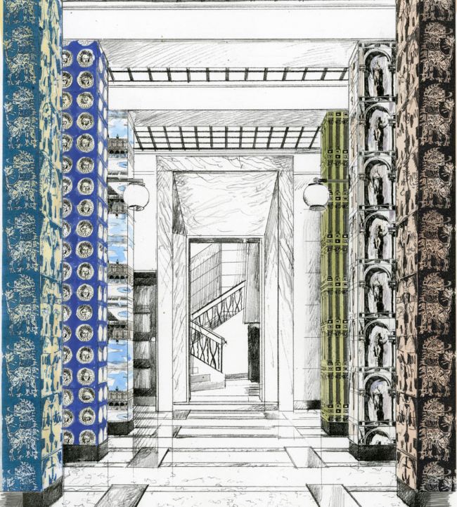 Sicilian Lion Wallpaper - Serpentine/Gold - ZPLW312977 - Zoffany