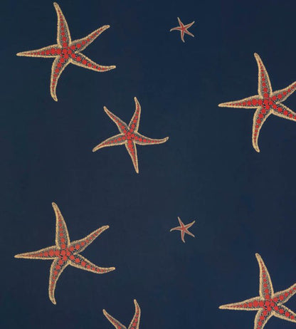 Starfish Wallpaper - Navy/Sienna - BG2200101 - Barneby Gates