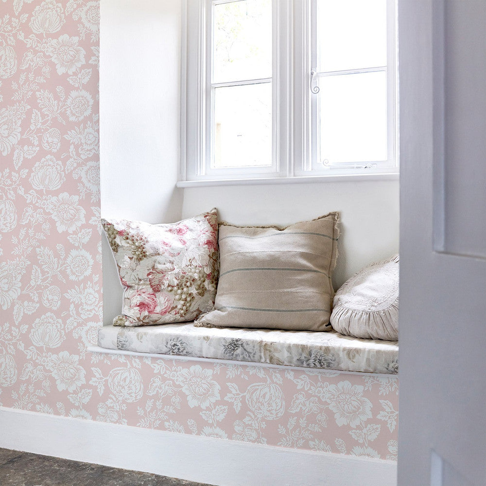 Stipple Wallpaper - Pink - Shabby Chic