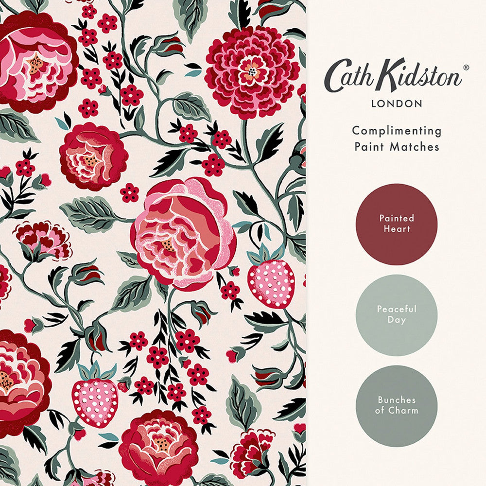 Strawberry Garden Wallpaper - Pink - 125497 - Cath Kidston