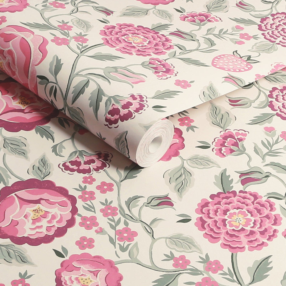 Strawberry Garden Wallpaper - Pink - 125499 - Cath Kidston