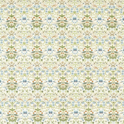 Strawberry Thief Embroidery Fabric - Apple/Blue - F1745/01 - Clarke & Clarke