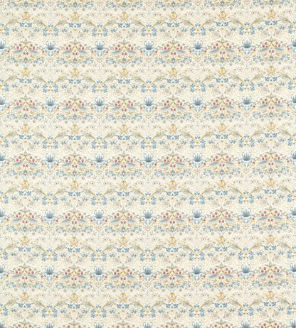 Strawberry Thief Fabric - Linen/Plum - F1678/04 - Clarke & Clarke