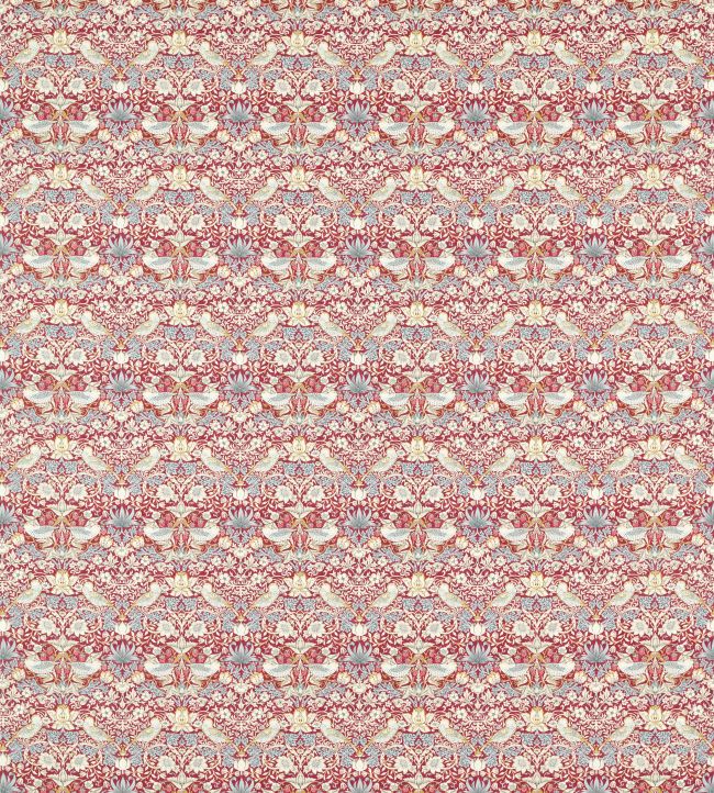Strawberry Thief Fabric - Plum - F1678/03 - Clarke & Clarke