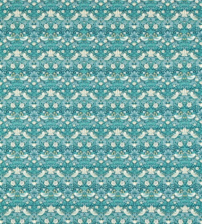 Strawberry Thief Fabric - Teal - F1678/01 - Clarke & Clarke