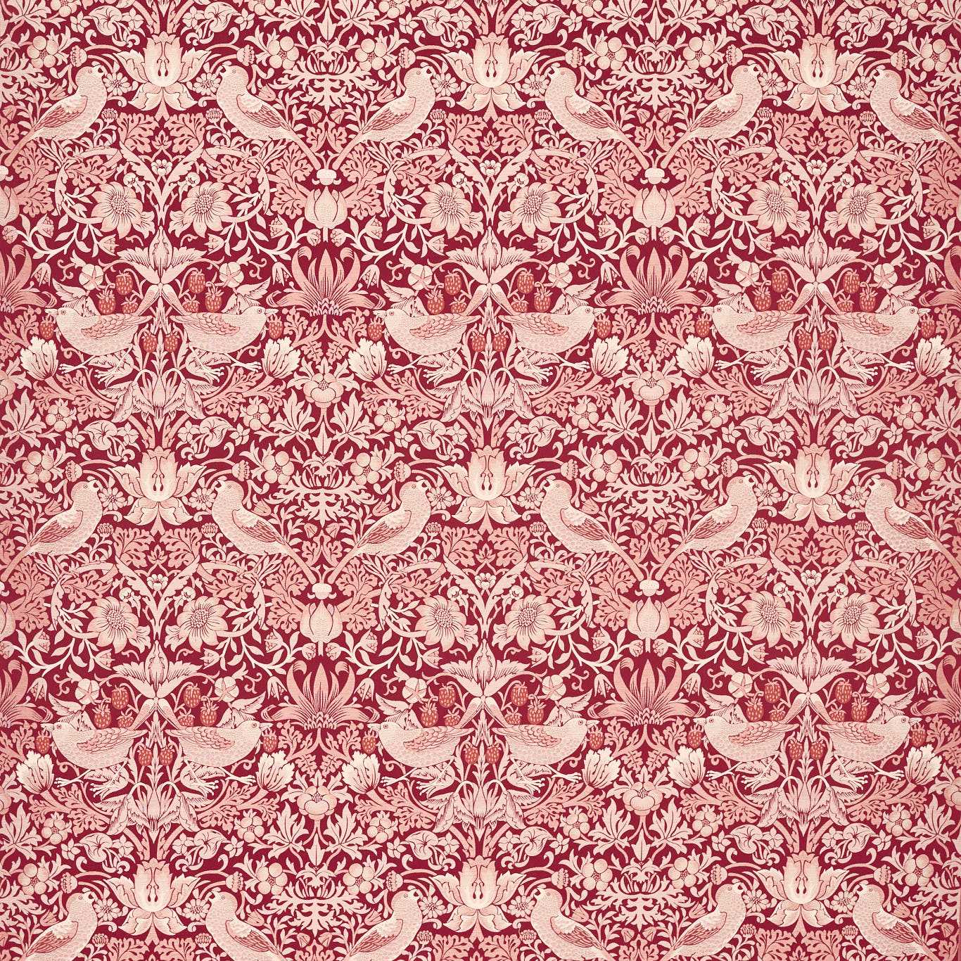Strawberry Thief Jacquard Fabric - Plum - F1746/05 - Clarke & Clarke