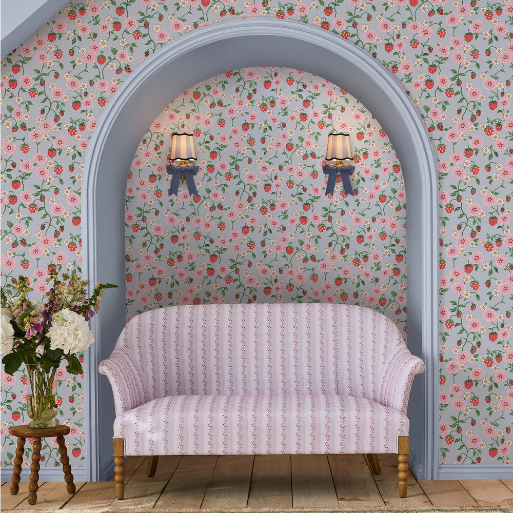 Strawberry Wallpaper - Multi - 125532 - Cath Kidston