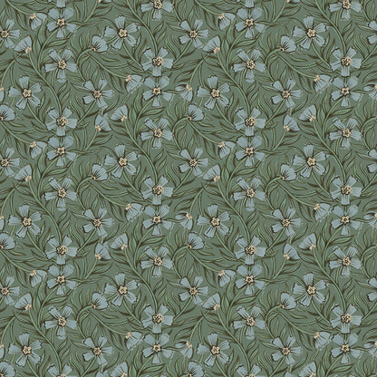 Sweet India Wallpaper - Blue & Green - Summer Gray
