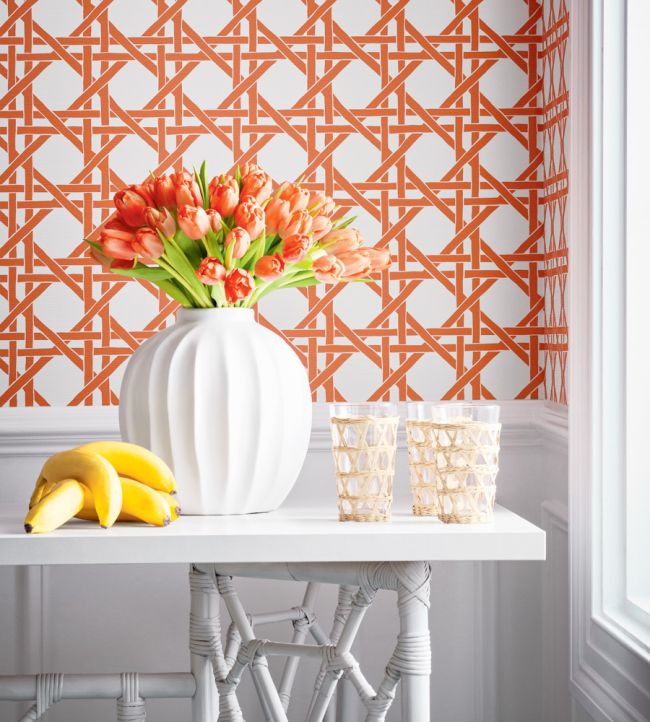 Canary Trellis Wallpaper