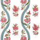 Ribbon Floral Wallpaper