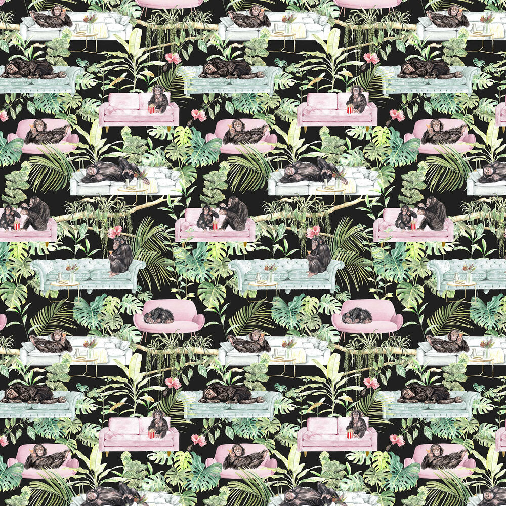Monkey Business Wallpaper - Green - The Graduate Collection