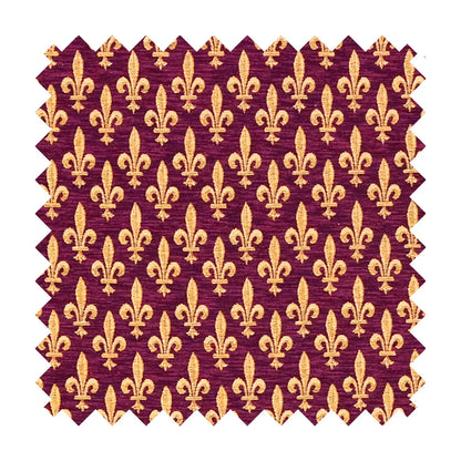 Fleur de Lys - Burgundy Tapestry Fabric