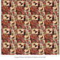 Beagle - Red Tartan Tapestry Fabric