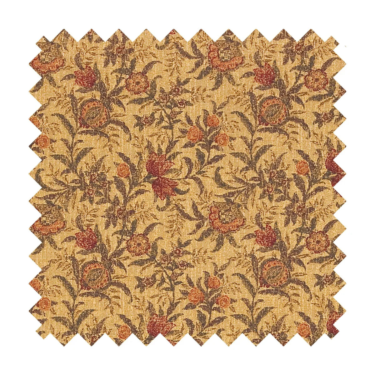 Morris Pomegranate Tapestry Fabric - Gold