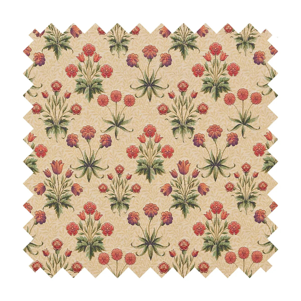 Morris Daisies Tapestry Fabric - Green