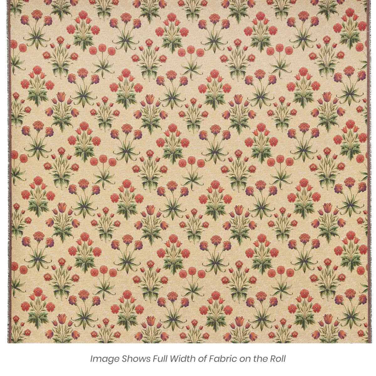 Morris Daisies Tapestry Fabric - Green