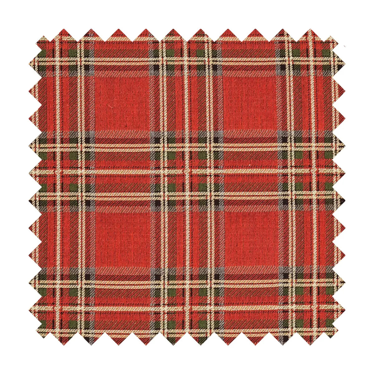 Red Tartan Tapestry Fabric