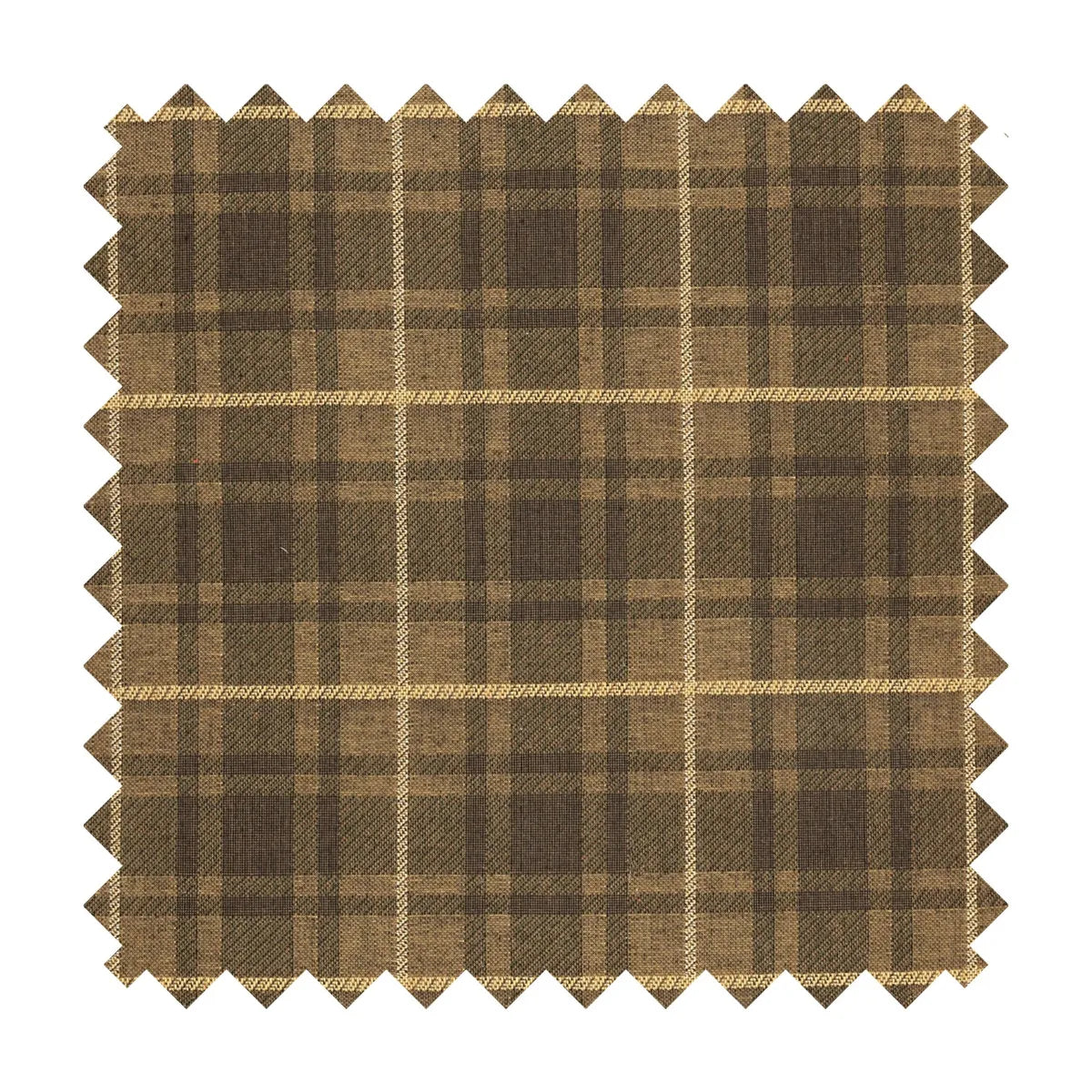 Brown Tartan Tapestry Fabric
