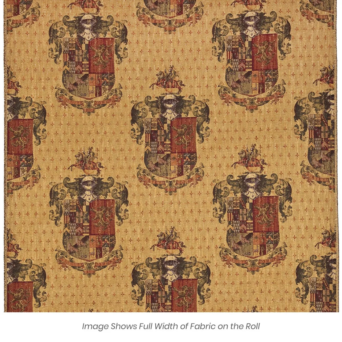 Armorial Knight's Shield Tapestry Fabric