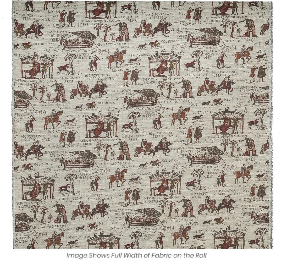 Bayeux Tapestry Fabric - Gray