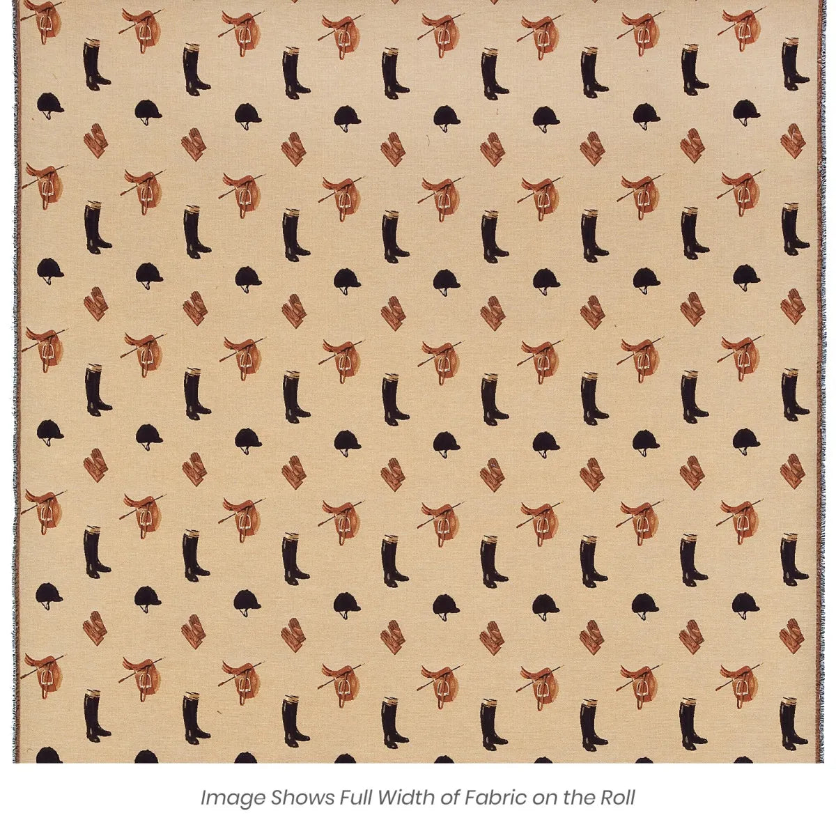 Equestrian - Beige Tapestry Fabric