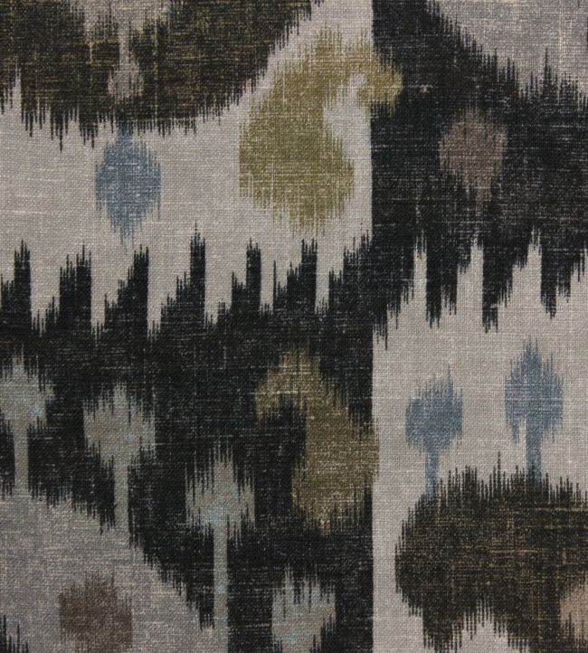 Turkistan Boteh Fabric - Black