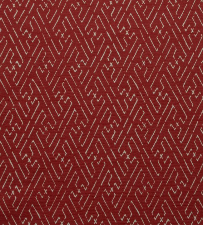 Trellis Fabric - Red