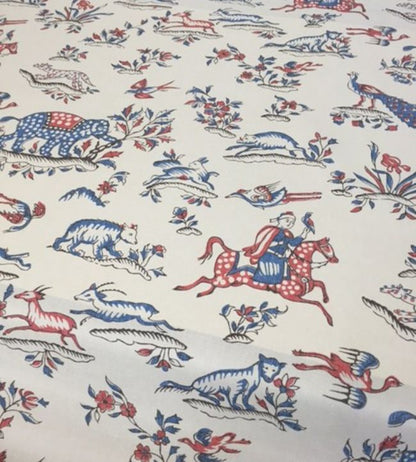Gujarat Safari Fabric - Blue