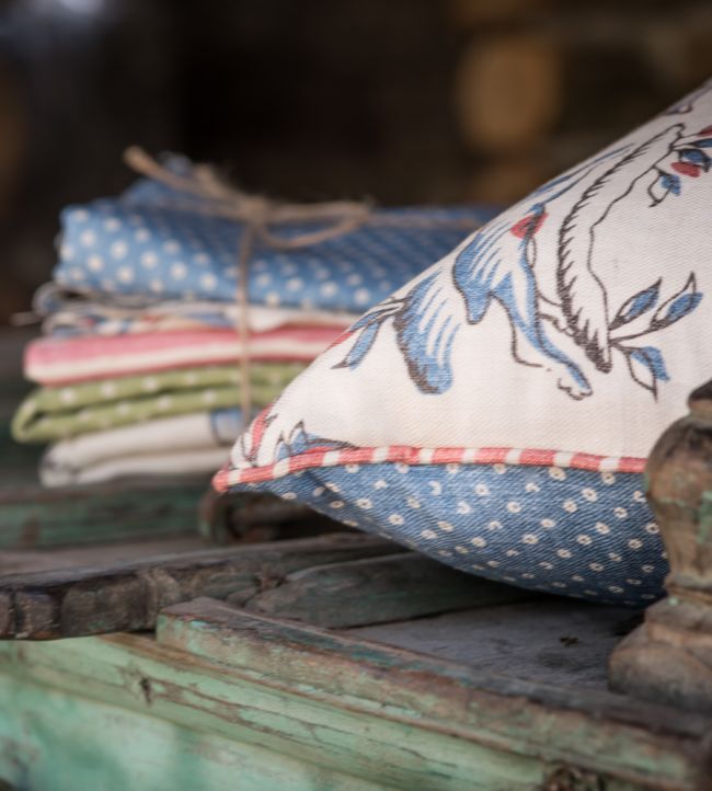 Gujarat Safari Room Fabric - Blue