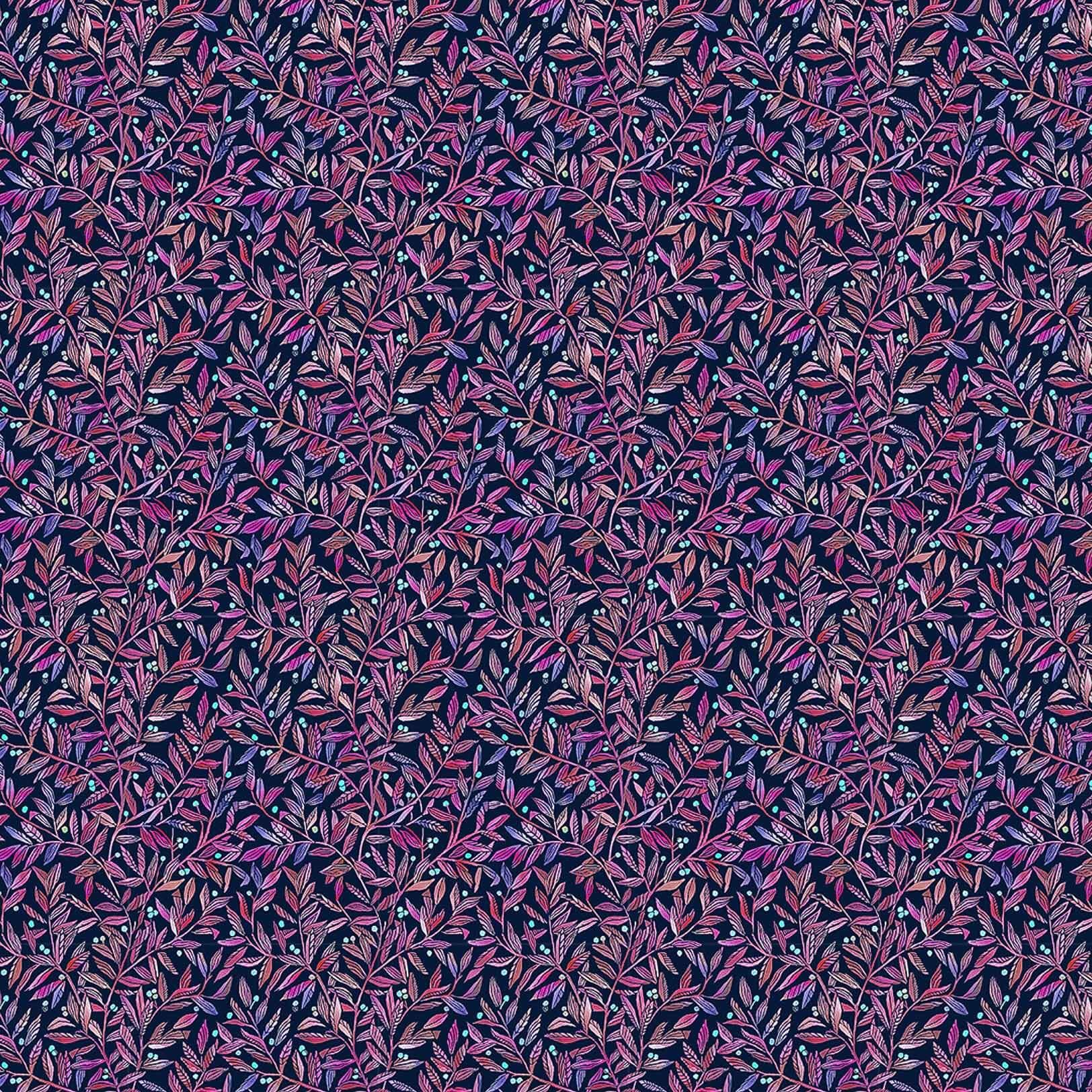 Torquay Fig Navy Lomond Pima Lawn Cotton - Dress Fabric