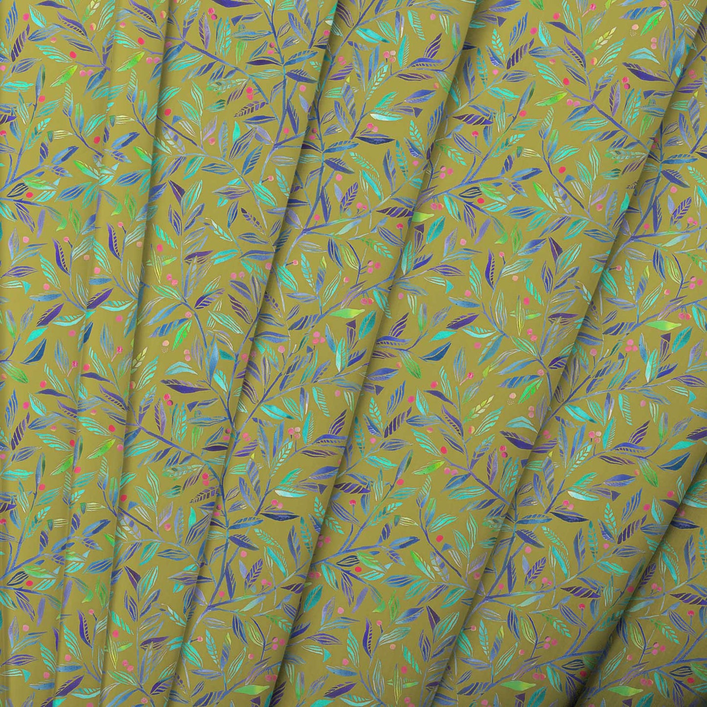 Torquay Gooseberry Gold Lomond Pima Lawn Cotton - Dress Fabric