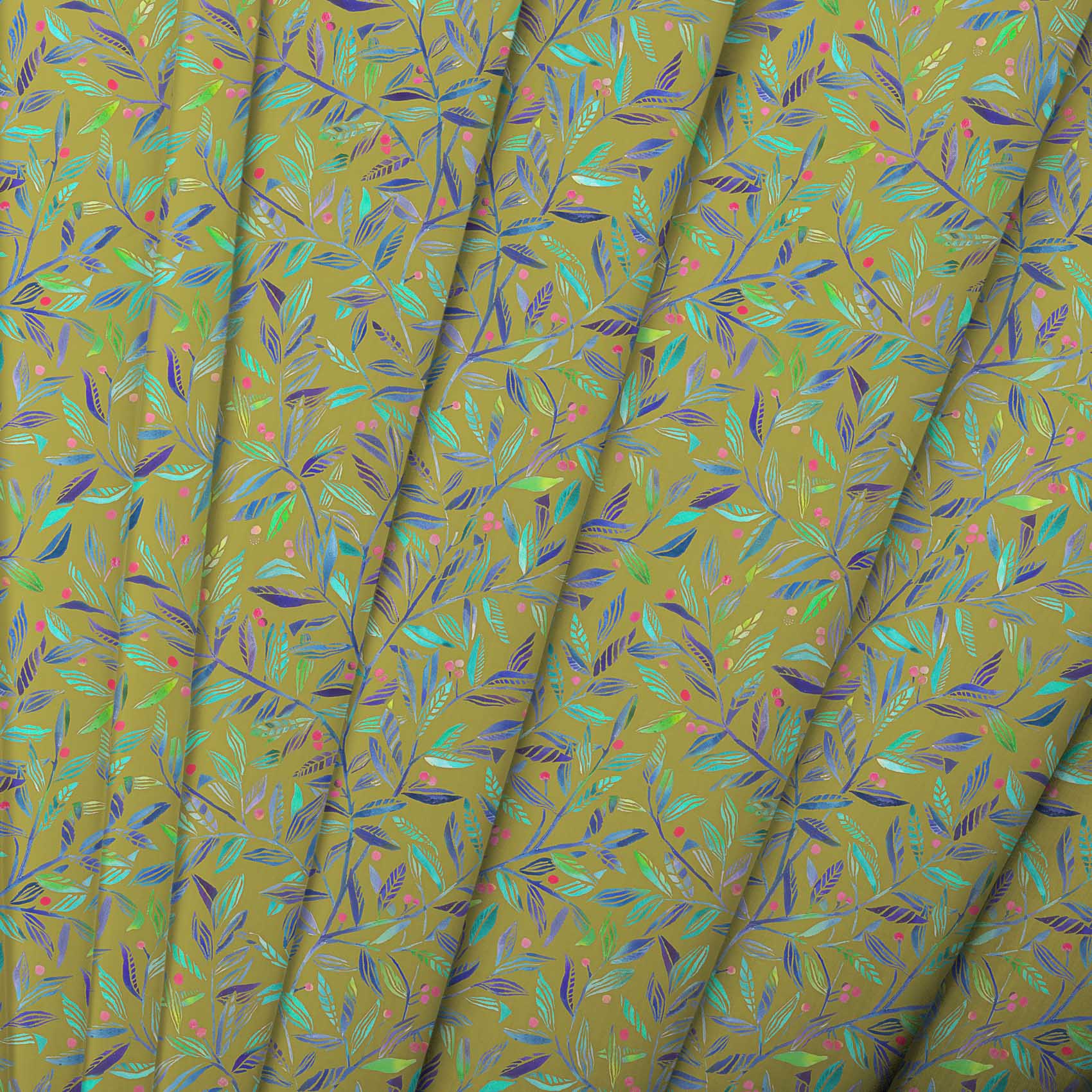 Torquay Gooseberry Gold Lomond Pima Lawn Cotton - Dress Fabric