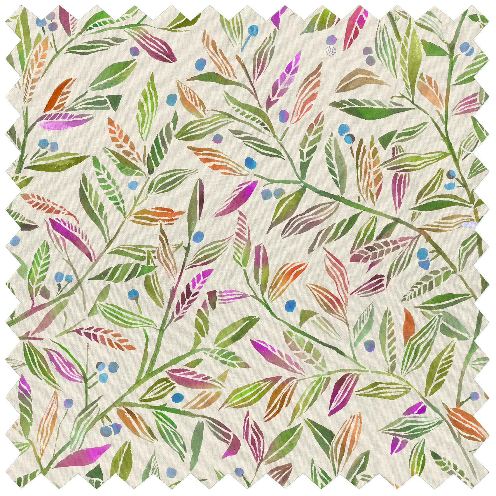 Torquay Grapefruit Ecru Lomond Pima Lawn Cotton - Dress Fabric