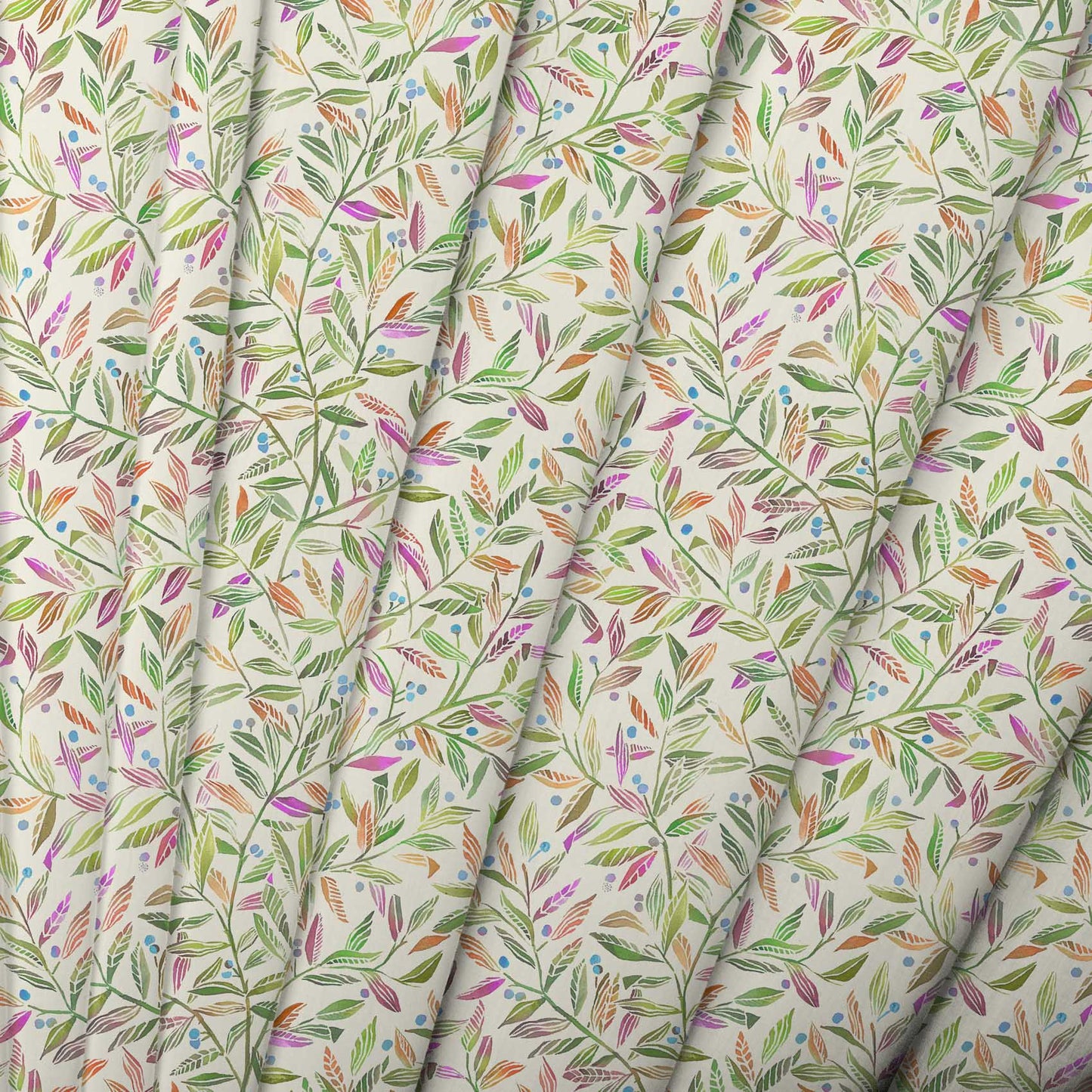 Torquay Grapefruit Ecru Lomond Pima Lawn Cotton - Dress Fabric