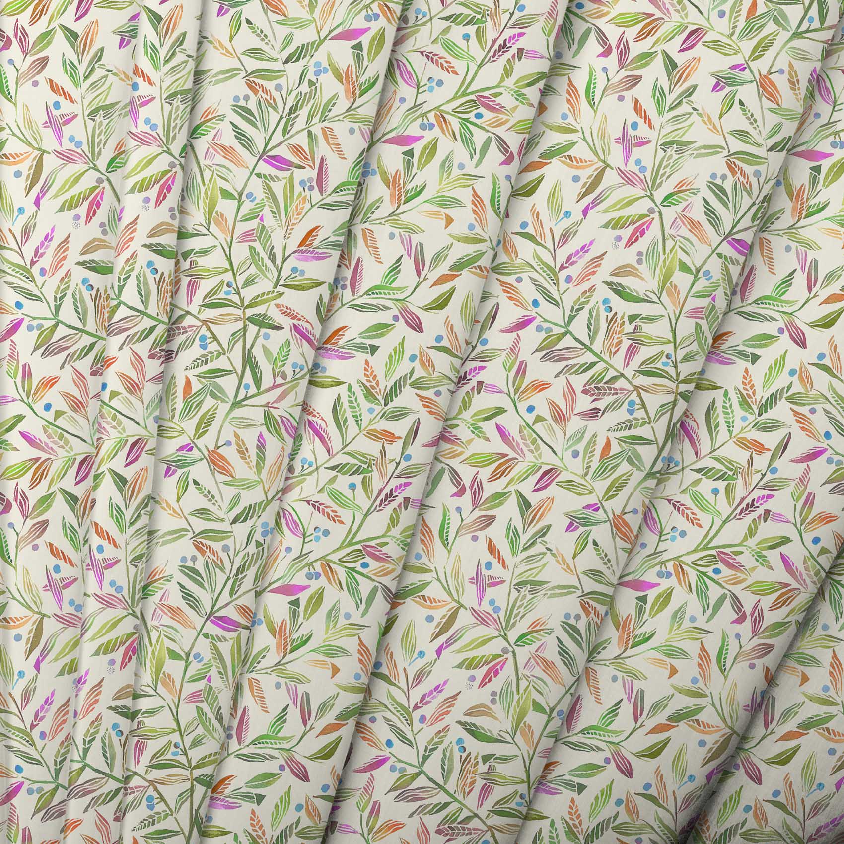 Torquay Grapefruit Ecru Lomond Pima Lawn Cotton - Dress Fabric