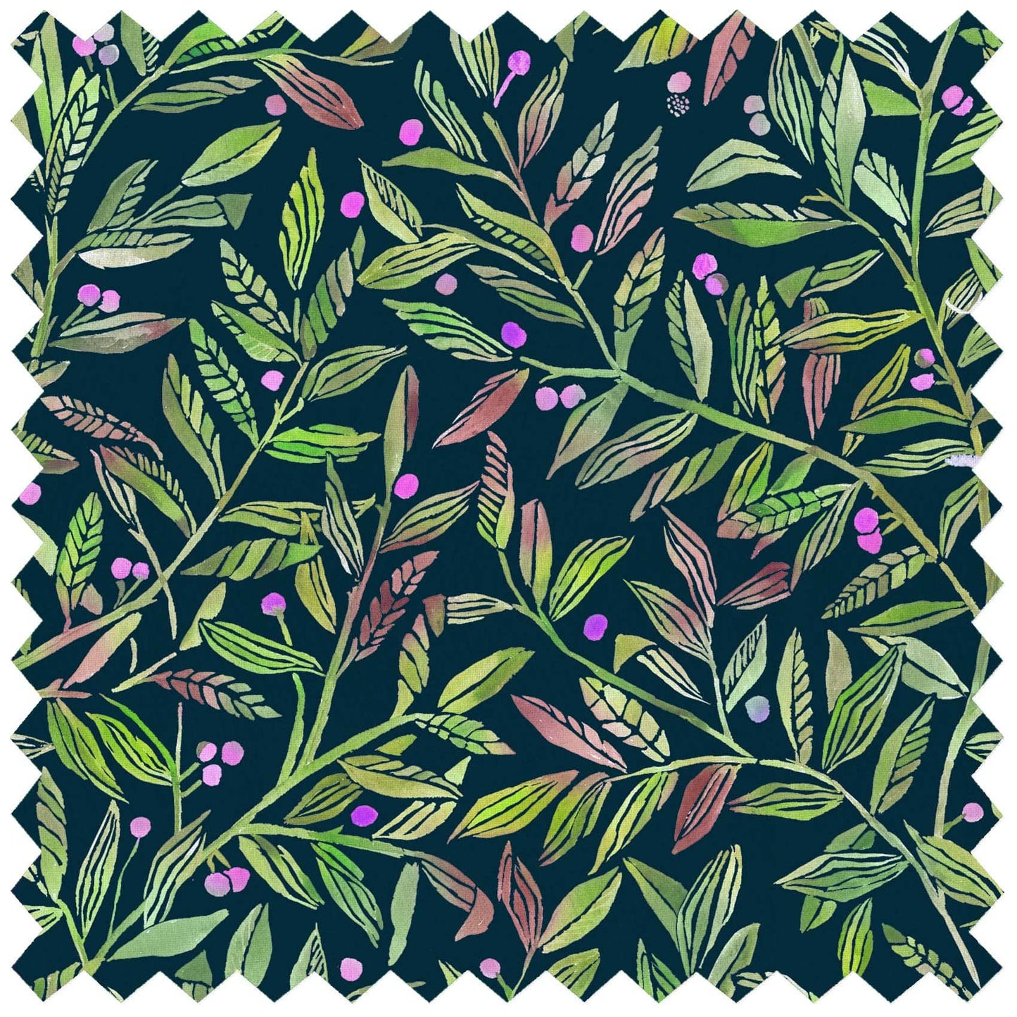 Torquay Olive Navy Lomond Pima Lawn Cotton - Dress Fabric