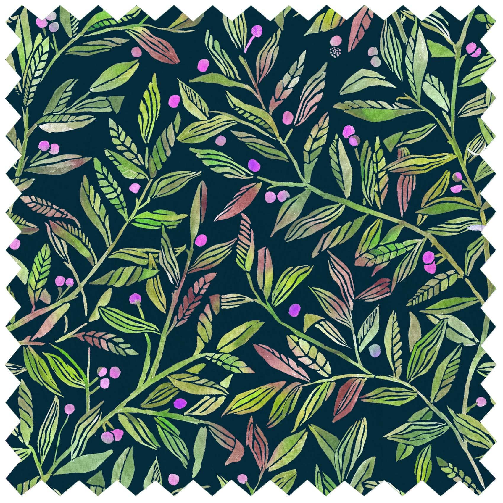 Torquay Olive Navy Lomond Pima Lawn Cotton - Dress Fabric