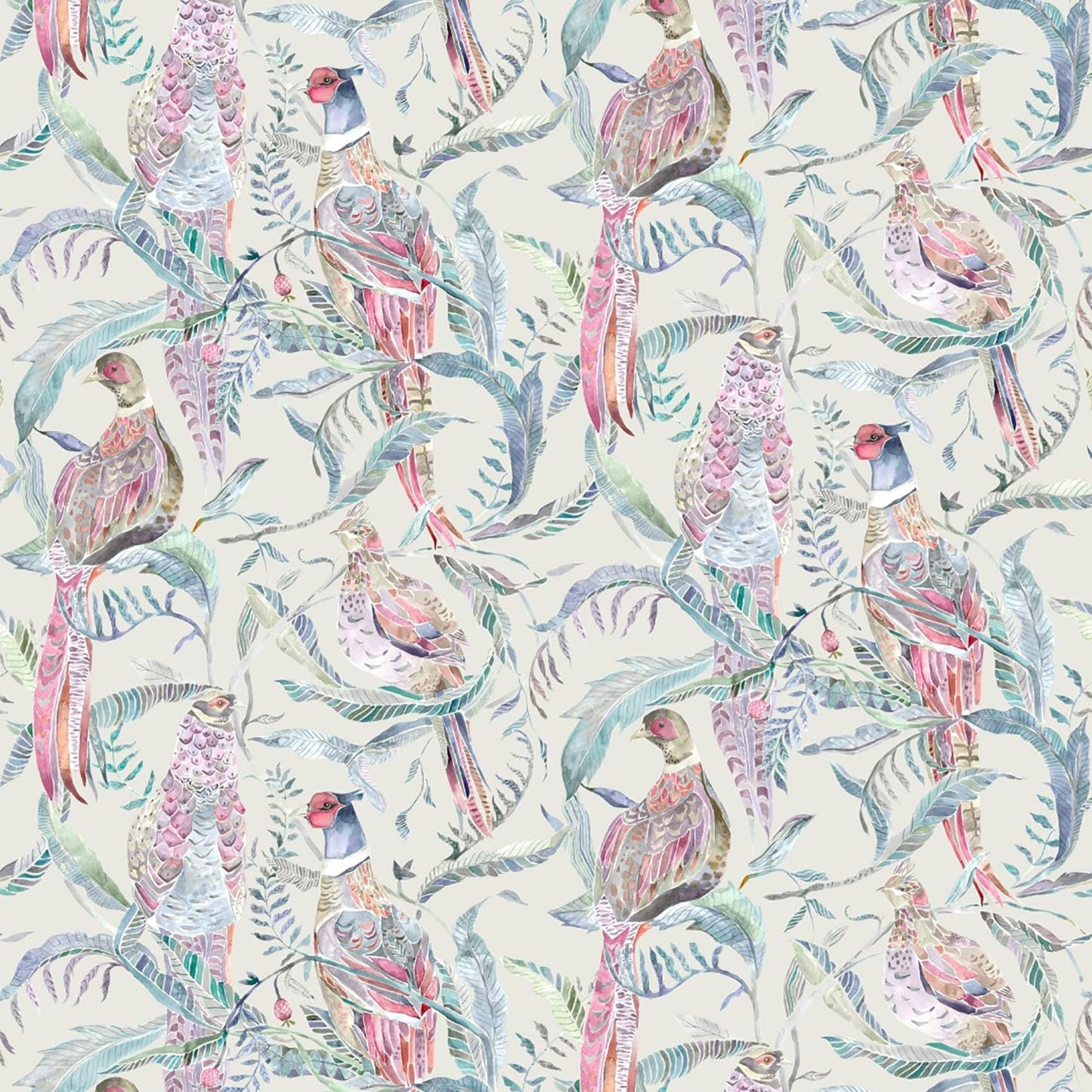 Torrington Loganberry Parchment Fabric