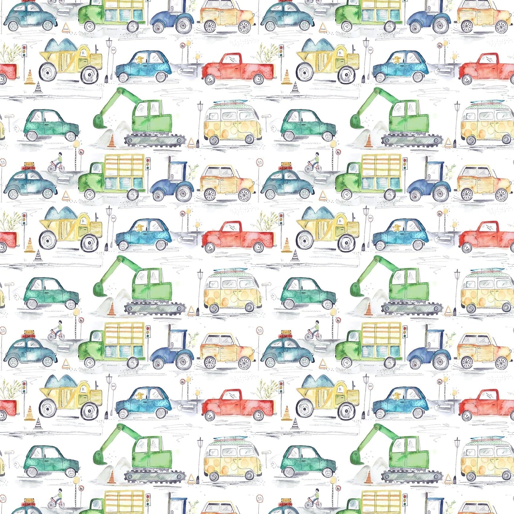Traffic Jam Primary Fabric