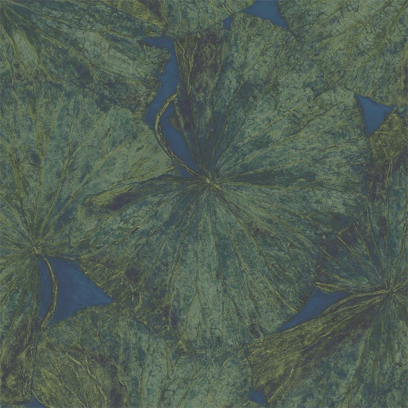 Taisho Lotus Wallpaper - Malachite/Lapis - ZTOT312725 - Zoffany