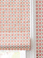 Tassi Wallpaper - Red/Aqua - J175W-04 - Jane Churchill