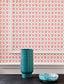 Tassi Wallpaper - Red/Aqua - J175W-04 - Jane Churchill
