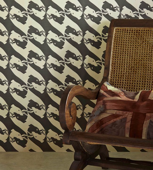 The Dogs Wallpaper - Charcoal - BG0800 - 101 - Barneby Gates