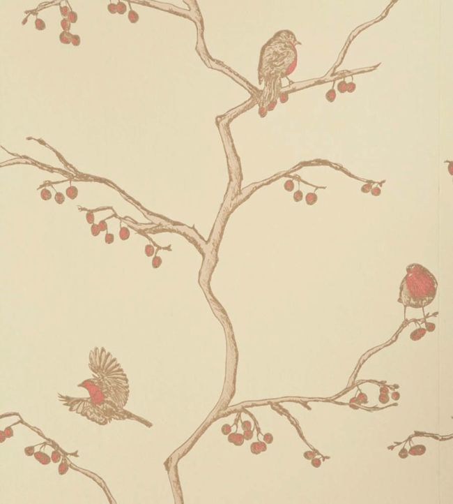 The English Robin Wallpaper - Parchment - BG0300 - 102 - Barneby Gates