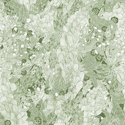 Thicket Wallpaper - Green - Summer Gray
