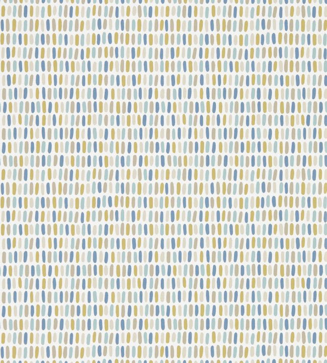 Tikku Wallpaper - Cinnamon / Sky / Ink - NNOU111528 - Scion