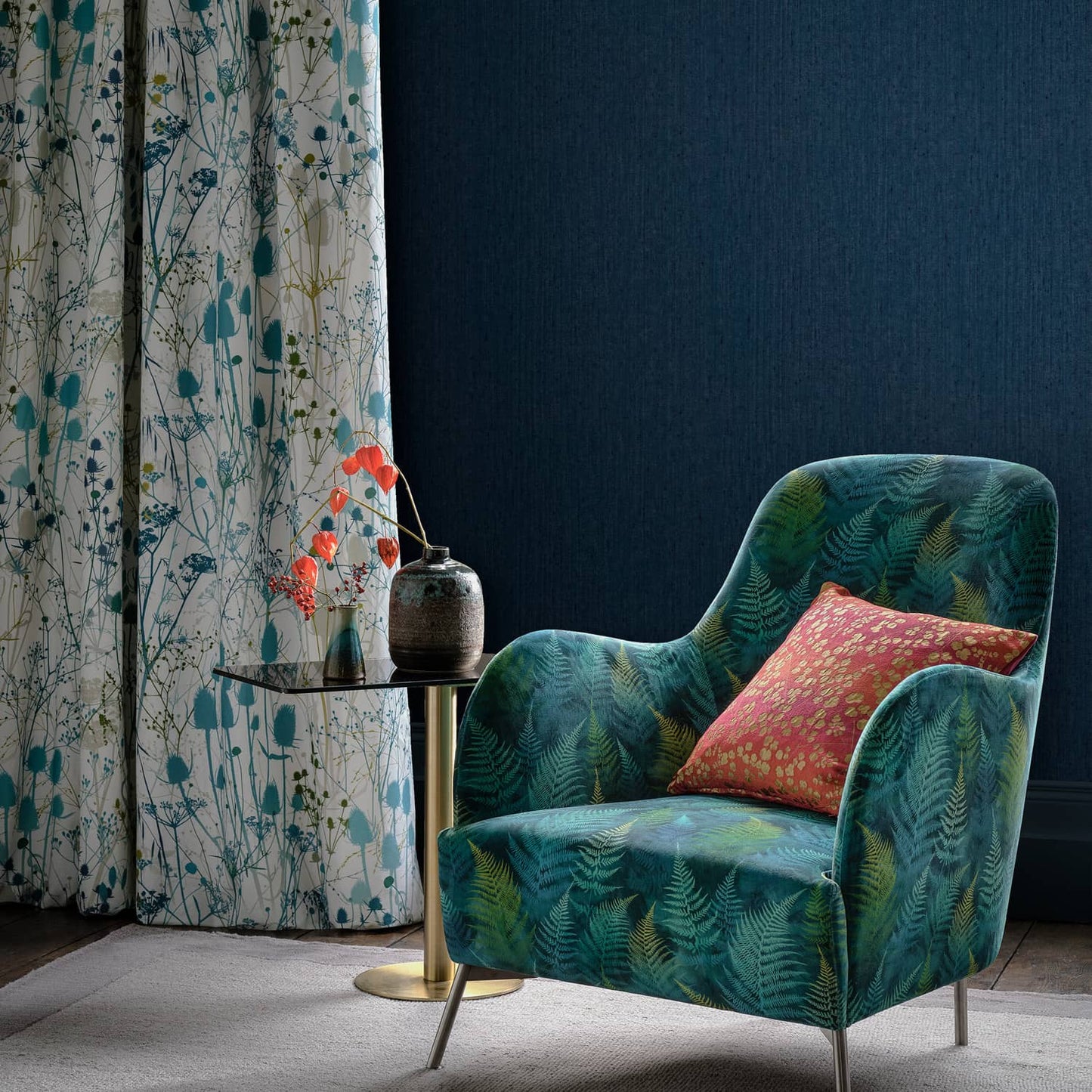 Tisbury Wallpaper - French Navy - Clarissa Hulse